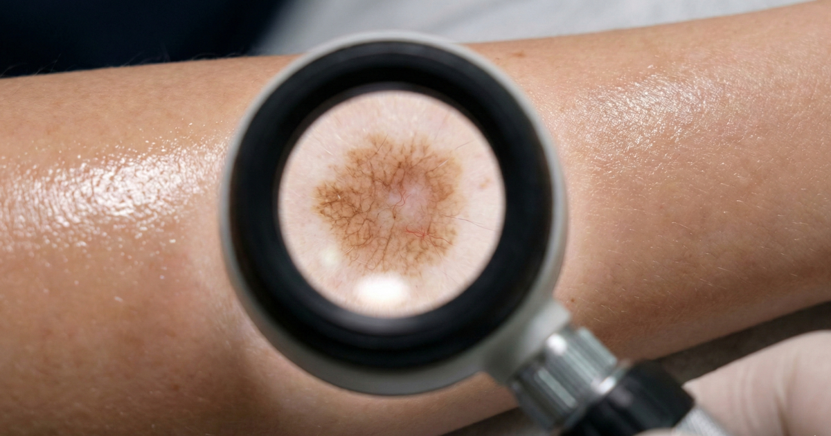 Dermoskopski pregled pigmentne promene kože pomoću dermatoskopa